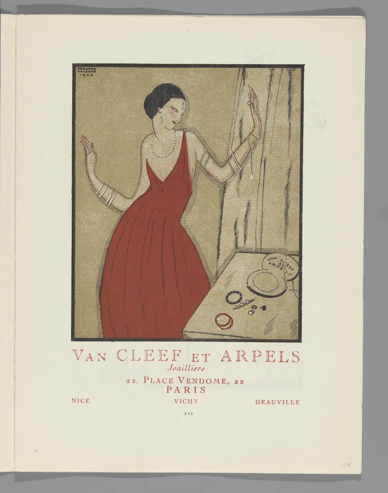 Gazette du Bon Ton 1920 plate of a Van Cleef & Arpels jeweled figure